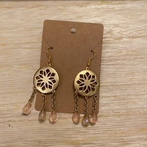 Brass Dreamcatcher Earrings